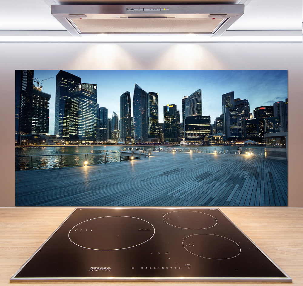 Kitchen splashback Singapore at night