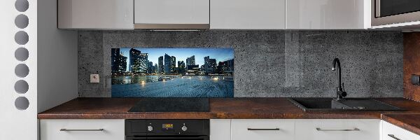 Kitchen splashback Singapore at night