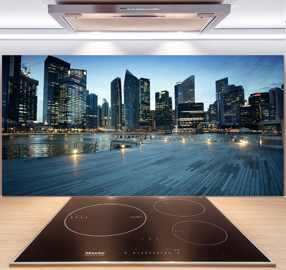 Kitchen splashback Singapore at night