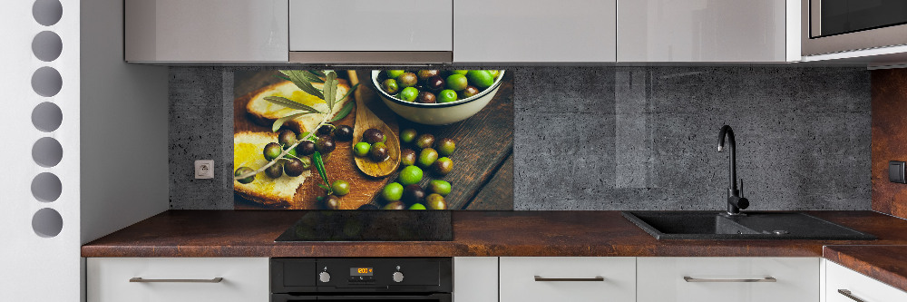 Cooker splashback Olives