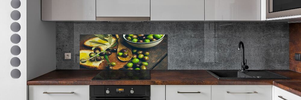 Cooker splashback Olives