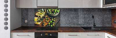 Cooker splashback Olives