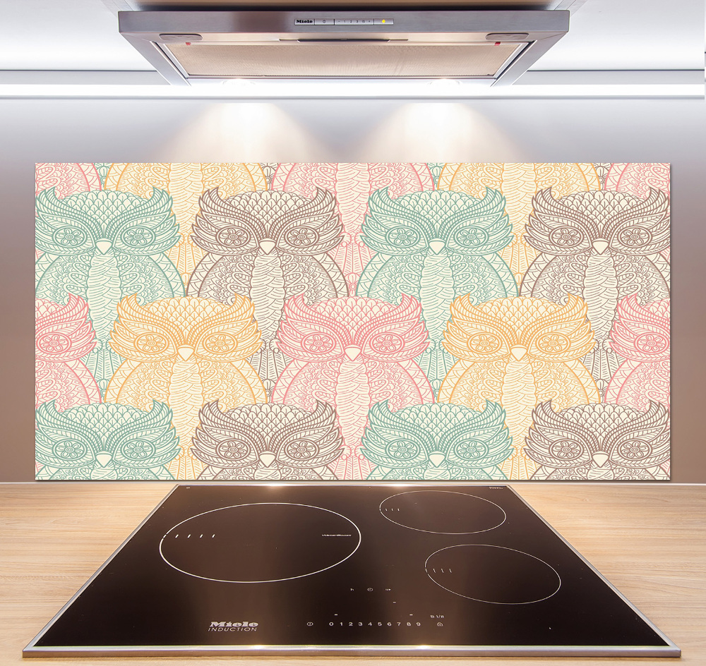 Cooker splashback Owls