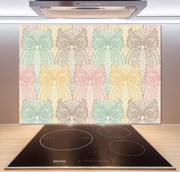 Cooker splashback Owls