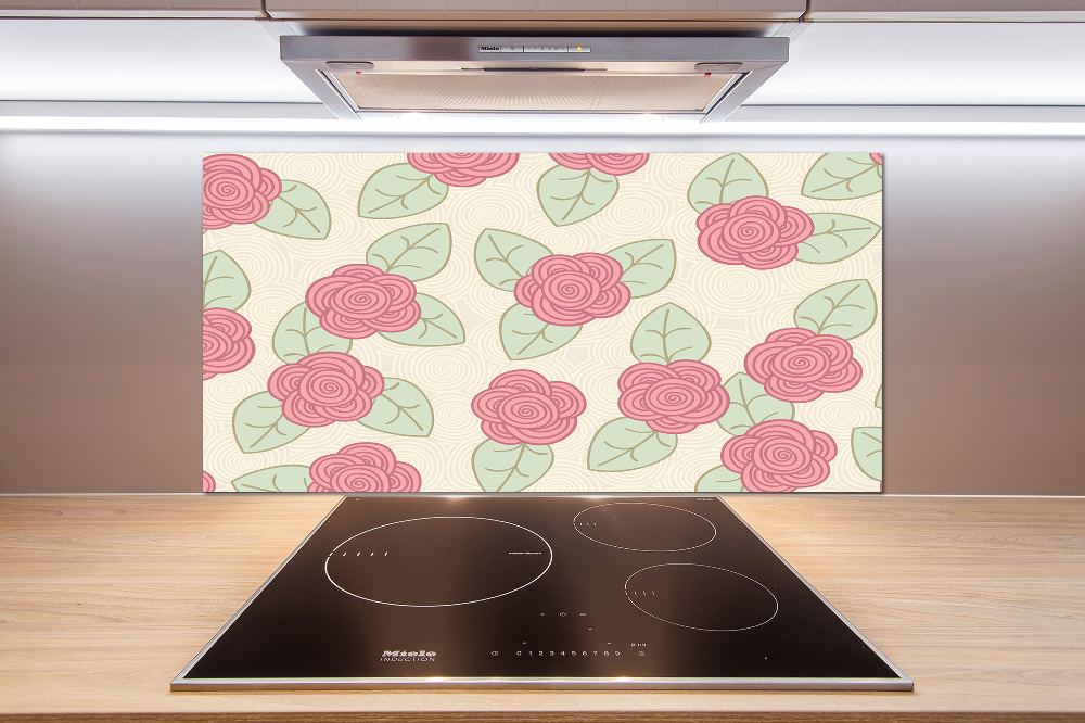 Cooker splashback Roses