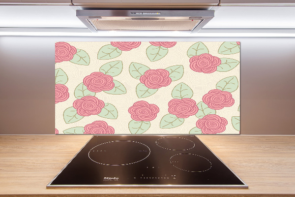 Cooker splashback Roses