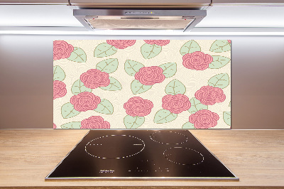 Cooker splashback Roses