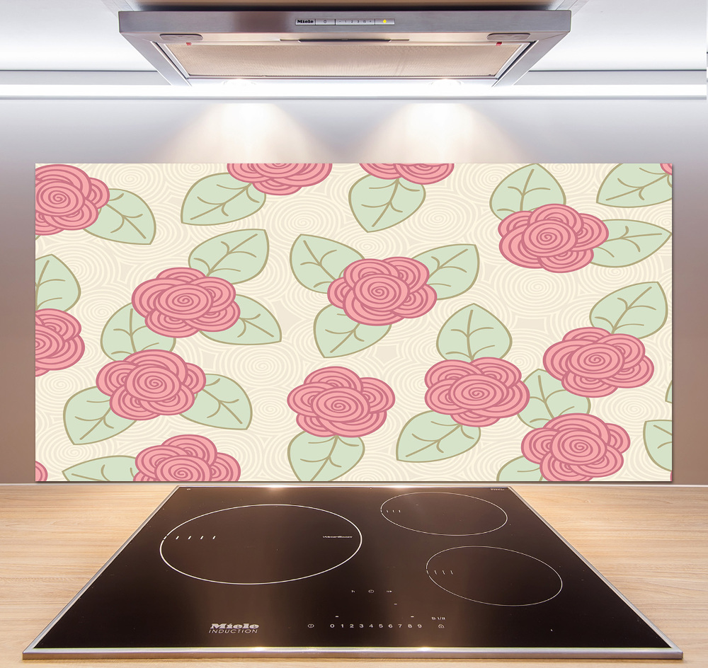 Cooker splashback Roses