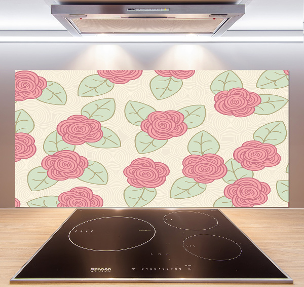 Cooker splashback Roses