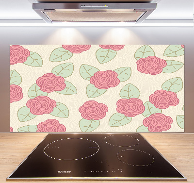 Cooker splashback Roses