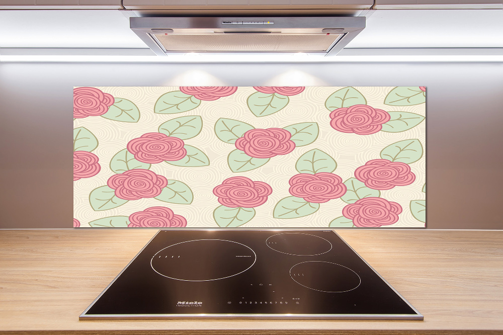 Cooker splashback Roses