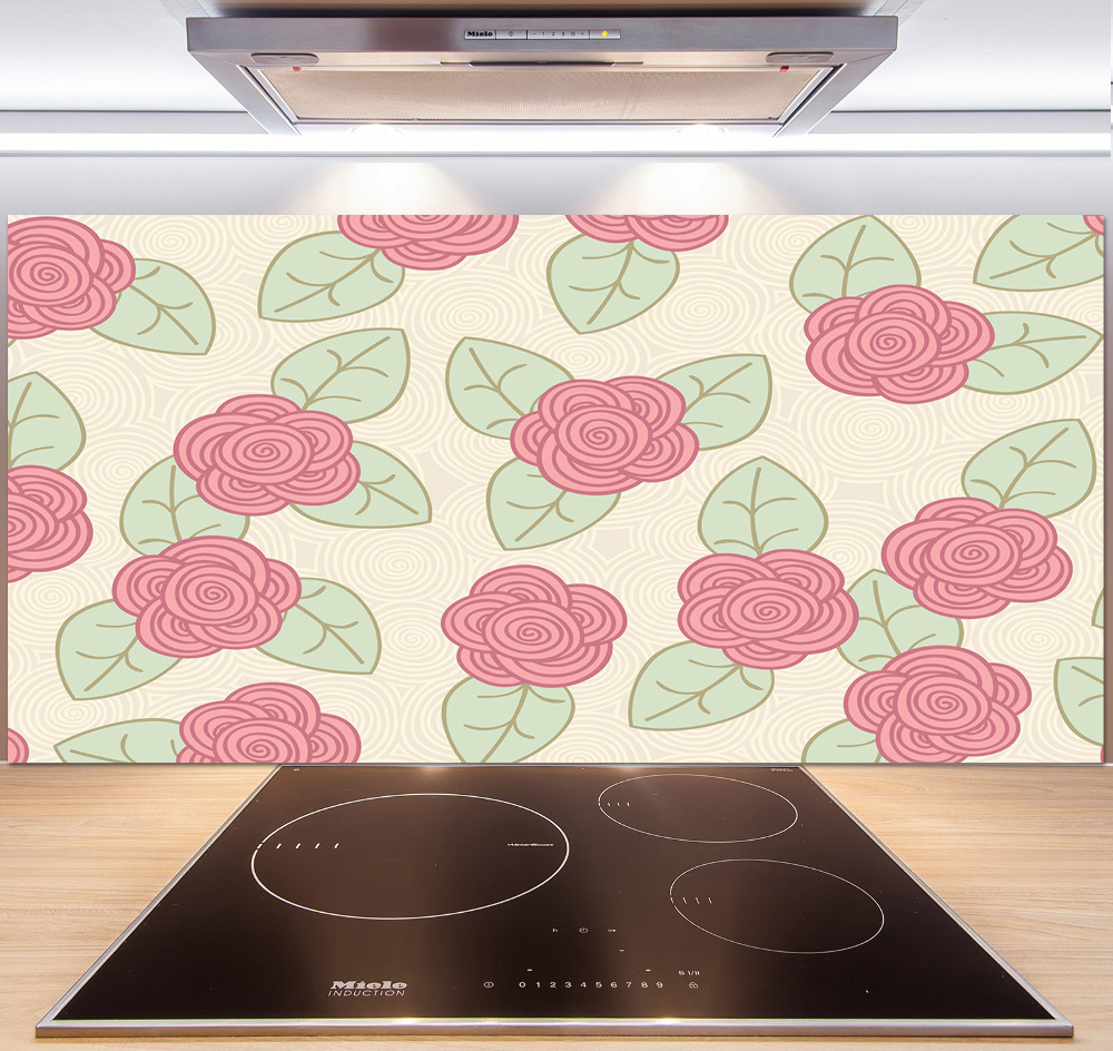 Cooker splashback Roses