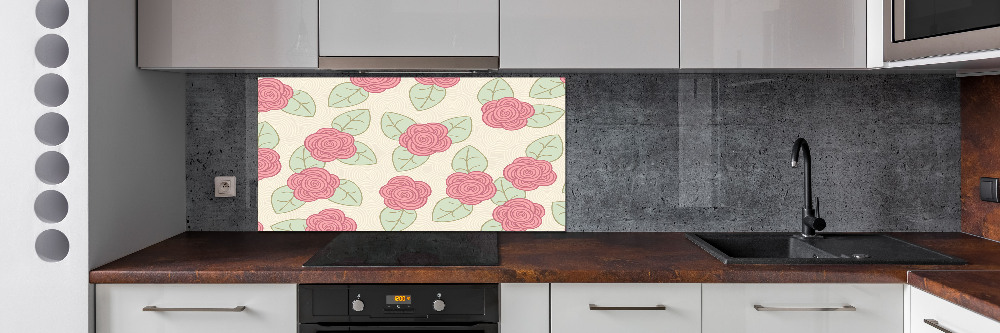 Cooker splashback Roses