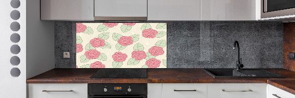 Cooker splashback Roses