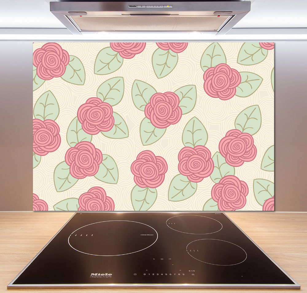 Cooker splashback Roses