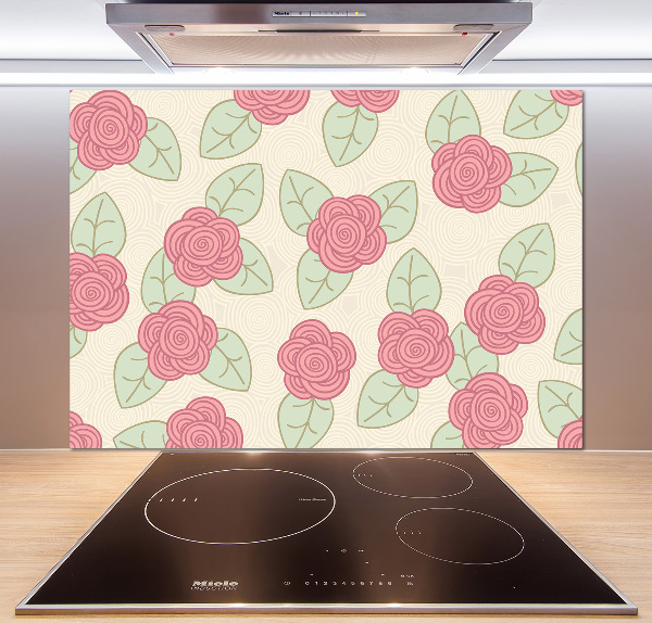 Cooker splashback Roses