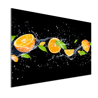 Cooker splashback Oranges and water