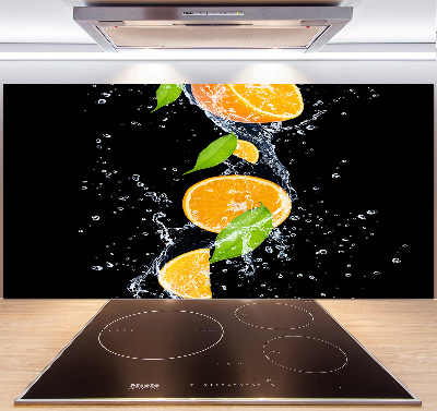 Cooker splashback Oranges and water