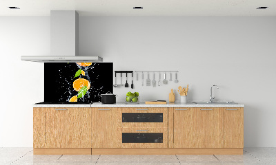 Cooker splashback Oranges and water