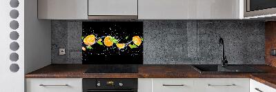 Cooker splashback Oranges and water