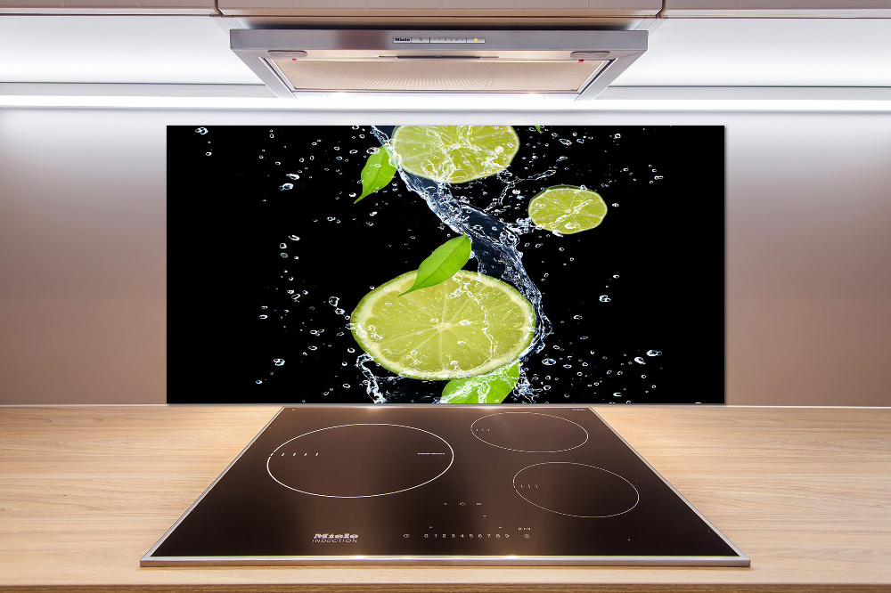 Cooker splashback Lime and water