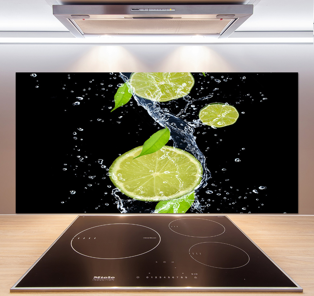 Cooker splashback Lime and water