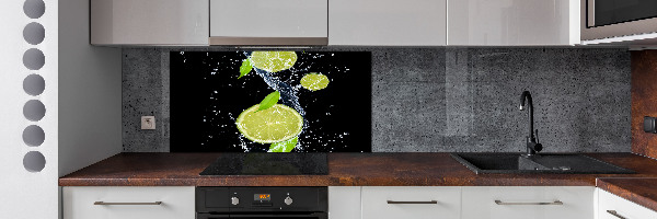 Cooker splashback Lime and water