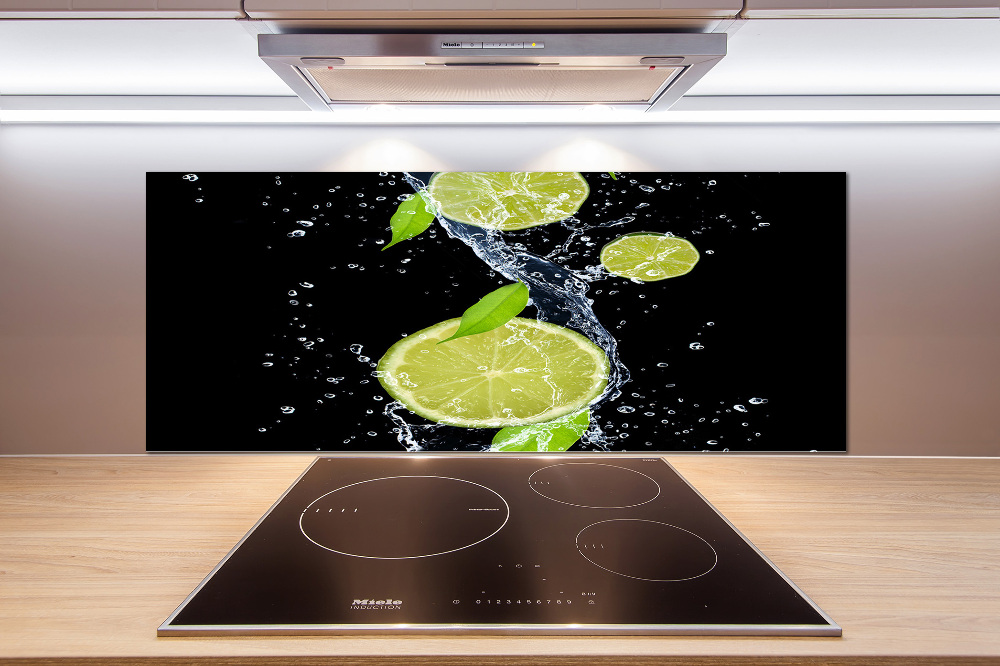 Cooker splashback Lime and water