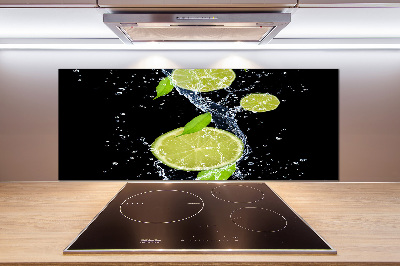 Cooker splashback Lime and water