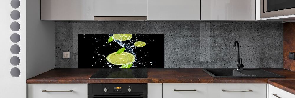 Cooker splashback Lime and water