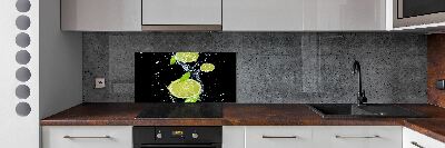 Cooker splashback Lime and water