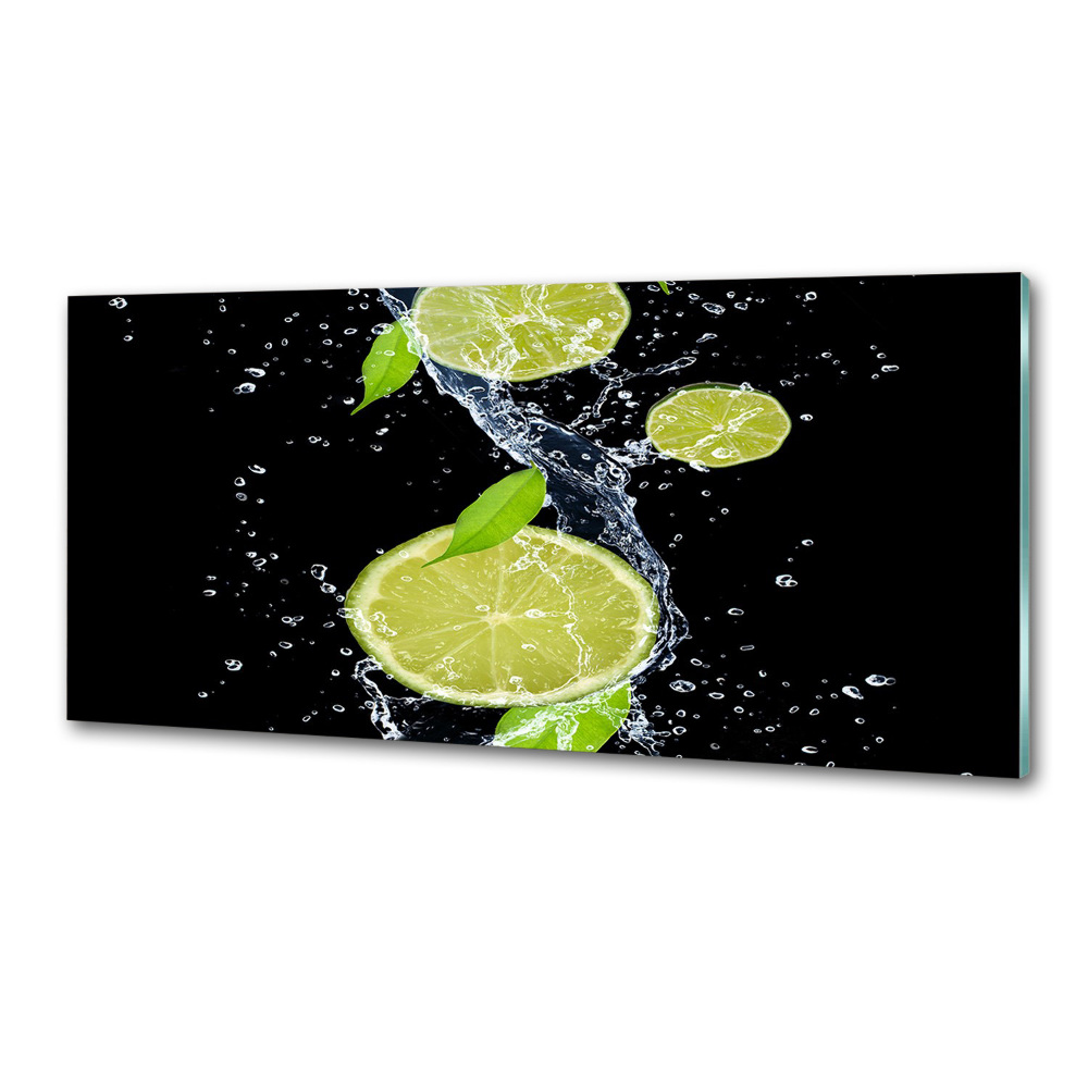 Cooker splashback Lime and water