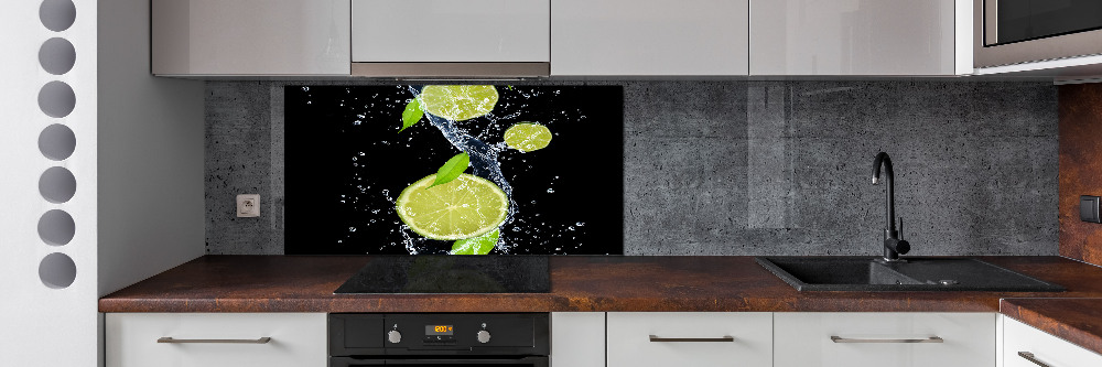 Cooker splashback Lime and water