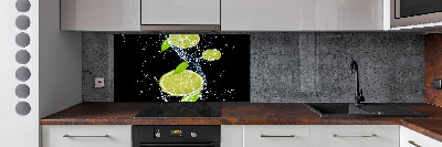 Cooker splashback Lime and water