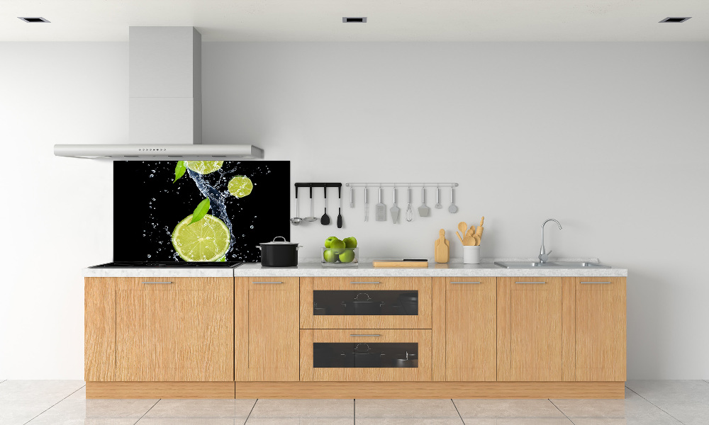 Cooker splashback Lime and water