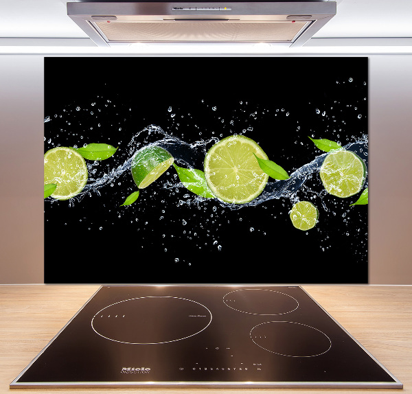 Cooker splashback Lime and water