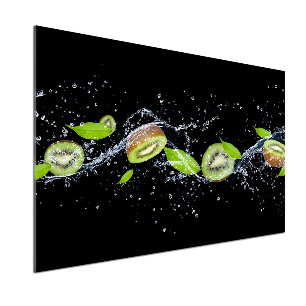 Glass splashback Kiwi and water