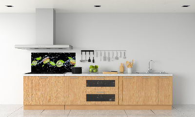 Glass splashback Kiwi and water