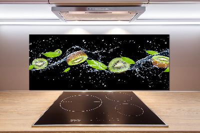 Glass splashback Kiwi and water