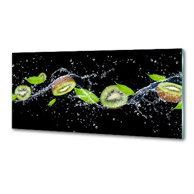 Glass splashback Kiwi and water