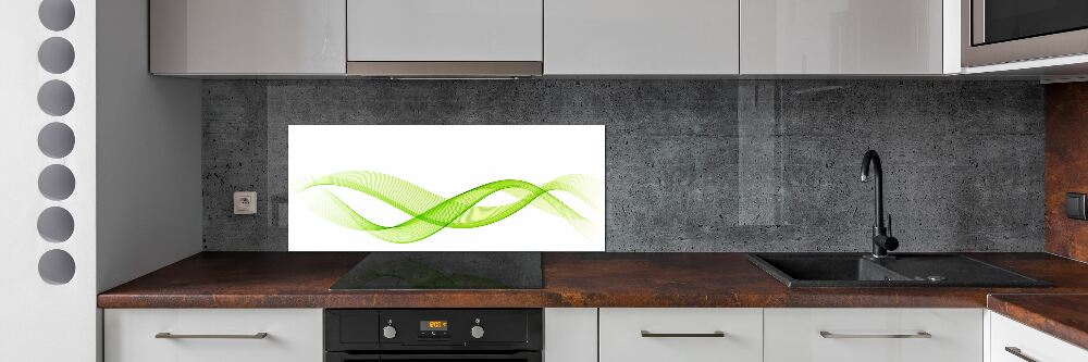 Cooker splashback Colorful waves