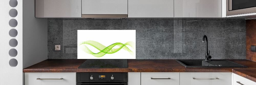 Cooker splashback Colorful waves