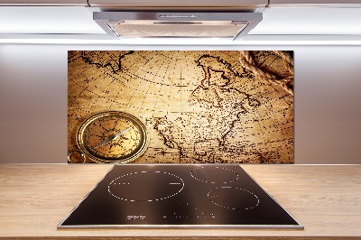 Cooker splashback Compass on the map