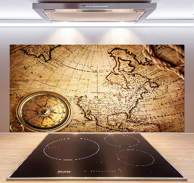 Cooker splashback Compass on the map