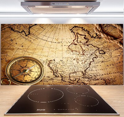 Cooker splashback Compass on the map