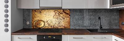 Cooker splashback Compass on the map