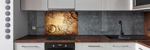 Cooker splashback Compass on the map