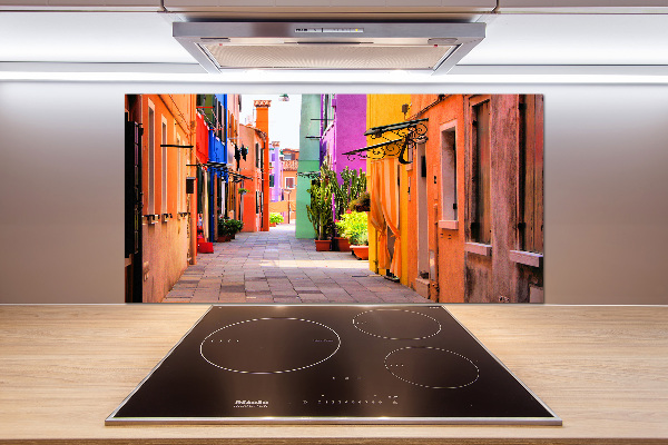 Glass splashback Colorful streets