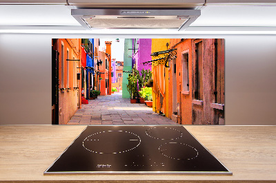 Glass splashback Colorful streets