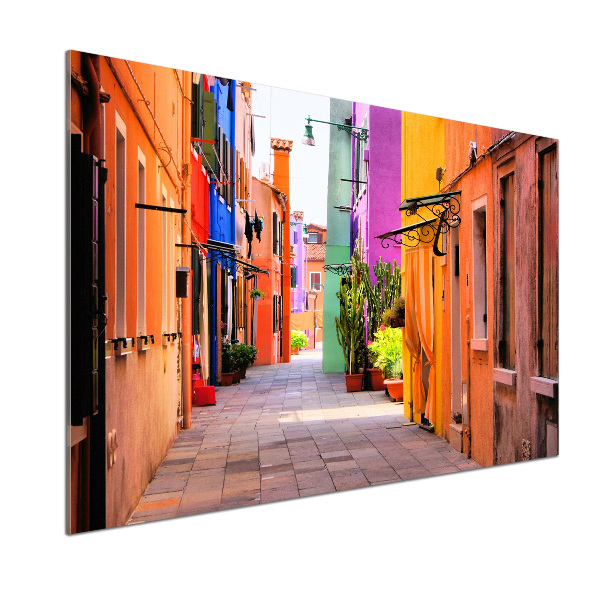 Glass splashback Colorful streets